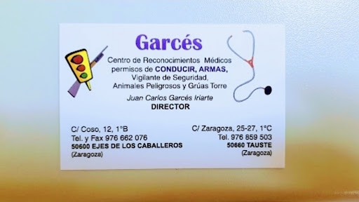 Centro Médico GARCES. Renovar carnet de conducir Ejea y Tauste